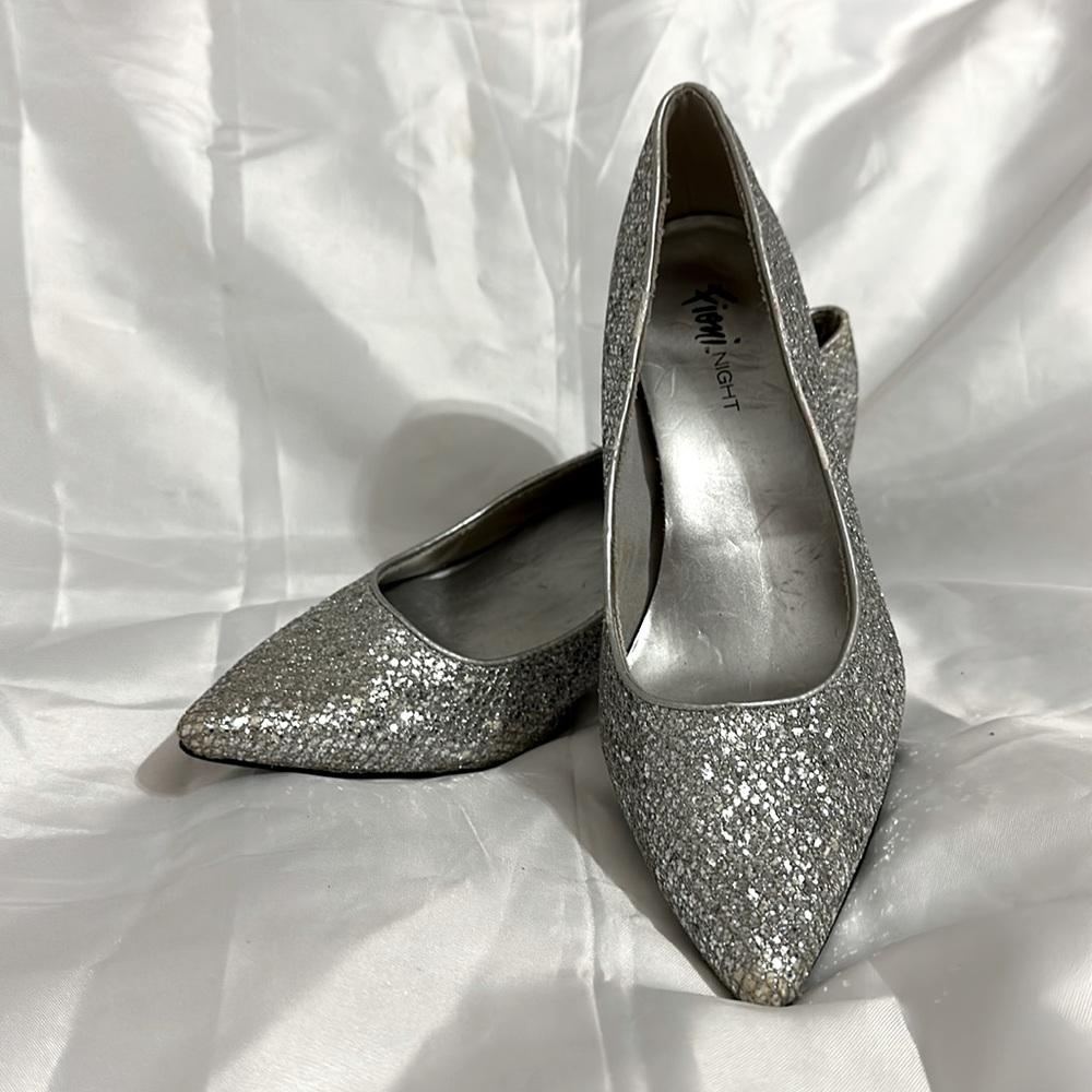 Fioni Night Sliver Sparkle Heels